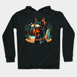 Funny Doberman with Sunglasses Hoodie